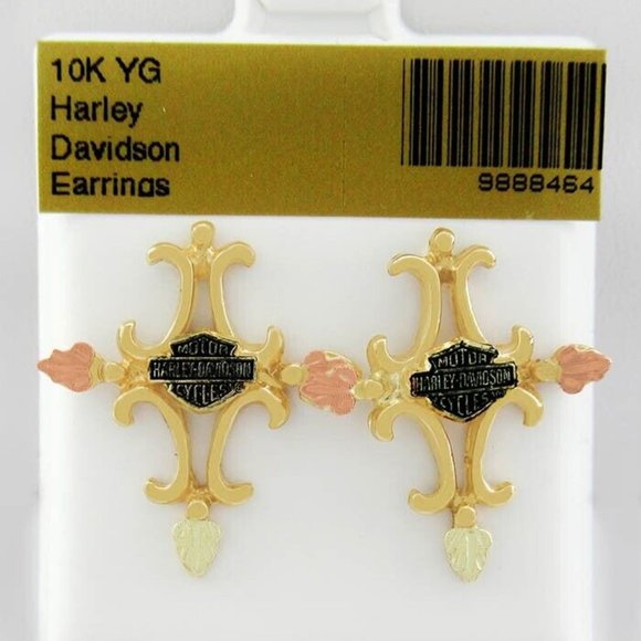 Harley Davidson Cycles Earring 10K Yellow Gold